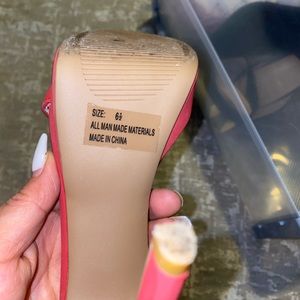 Red rhinestone heels